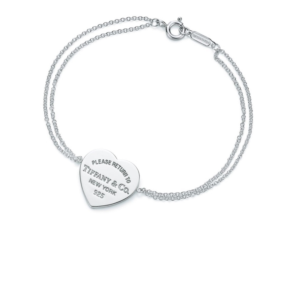 Heart Tag Double Chain Bracelet
